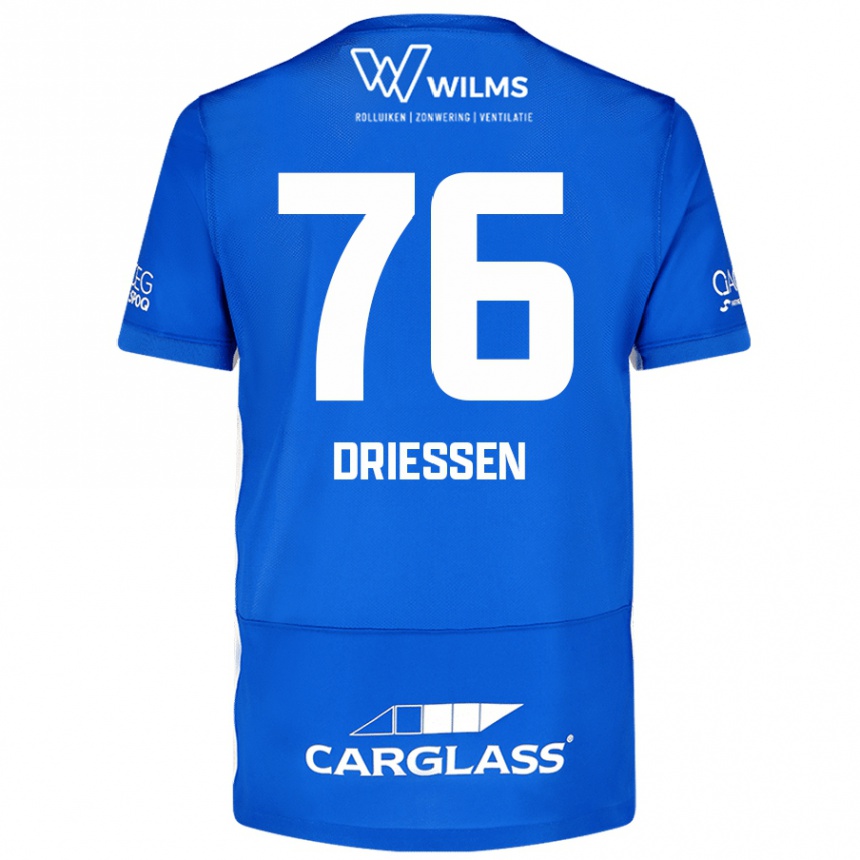 Kids Football Jelle Driessen #76 Blue Home Jersey 2024/25 T-Shirt Uk