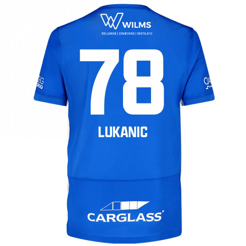 Kids Football Luka Lukanic #78 Blue Home Jersey 2024/25 T-Shirt Uk