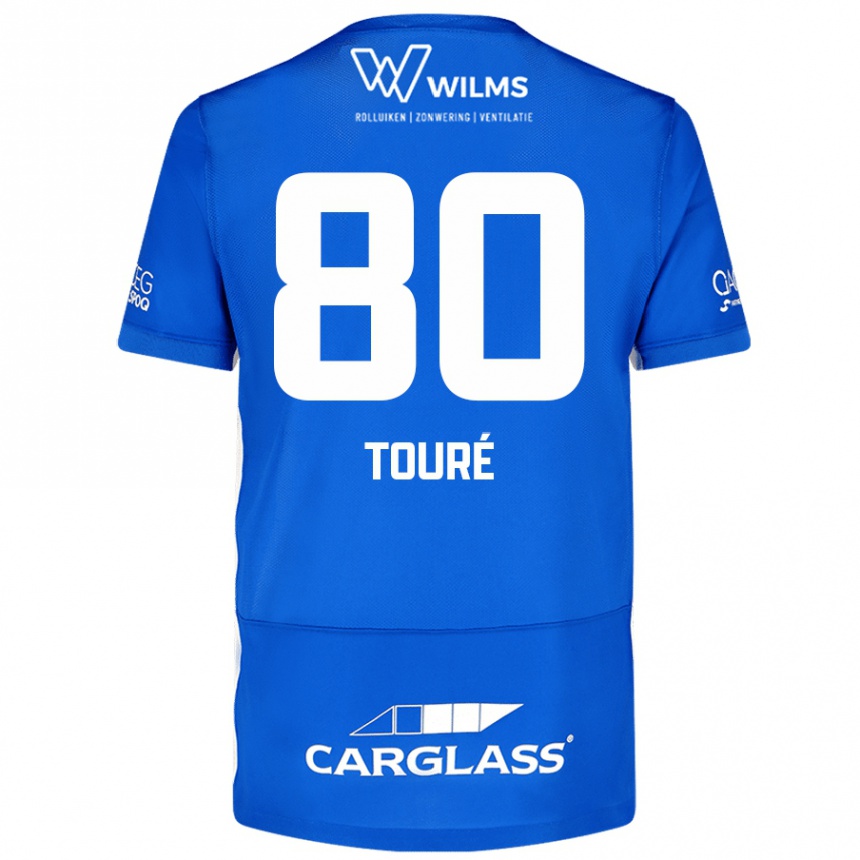 Kids Football Saïdou Touré #80 Blue Home Jersey 2024/25 T-Shirt Uk