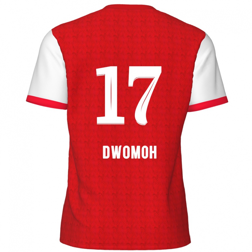 Kids Football Pierre Dwomoh #17 Red White Home Jersey 2024/25 T-Shirt Uk