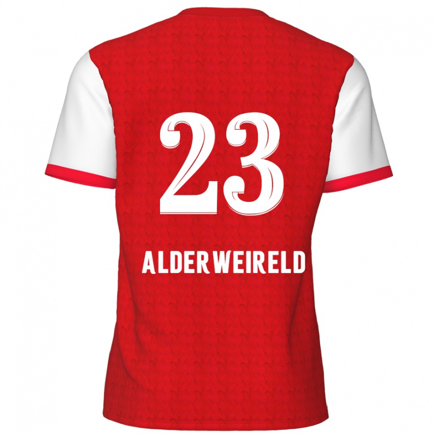 Kids Football Toby Alderweireld #23 Red White Home Jersey 2024/25 T-Shirt Uk