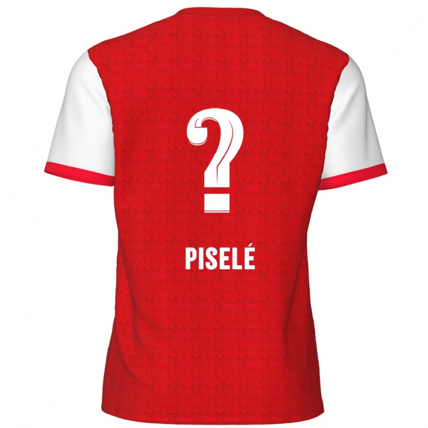 Kids Football Lowie Piselé #0 Red White Home Jersey 2024/25 T-Shirt Uk