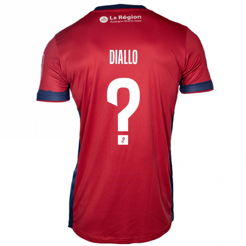 Kids Football Baïla Diallo #0 Light Burgundy Home Jersey 2024/25 T-Shirt Uk