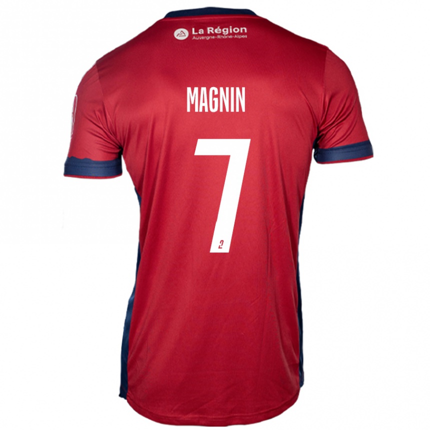 Kids Football Yohann Magnin #7 Light Burgundy Home Jersey 2024/25 T-Shirt Uk