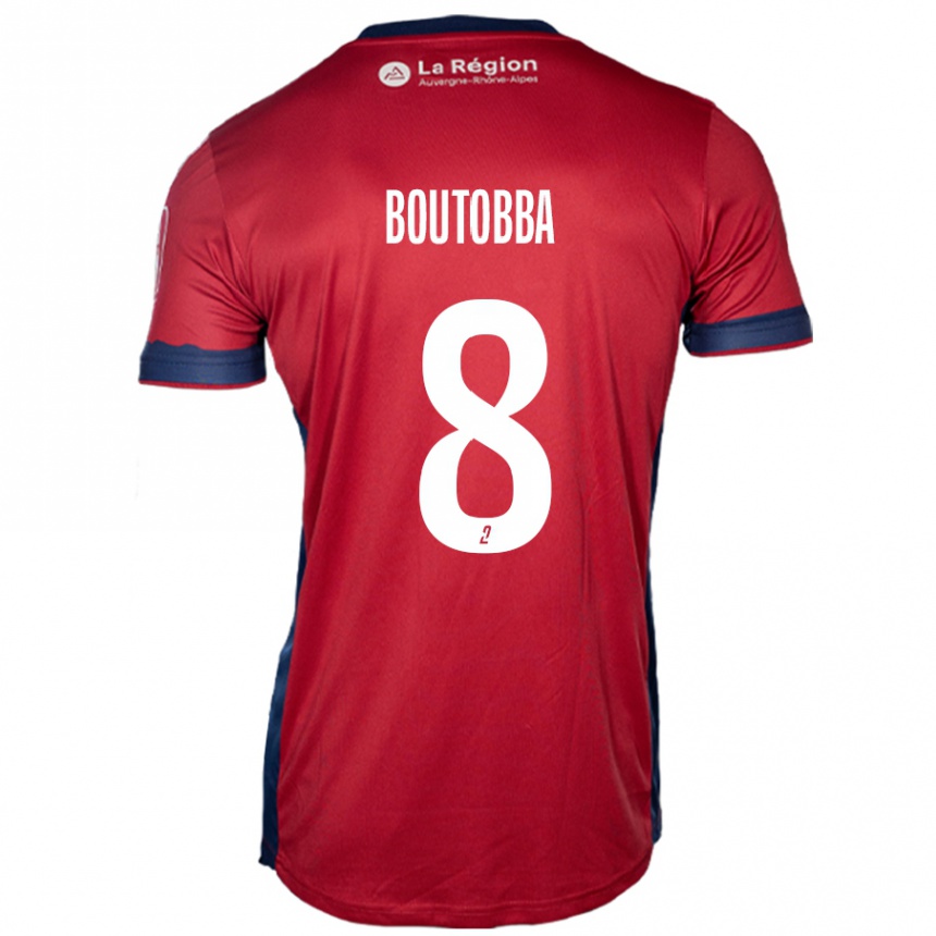 Kids Football Bilal Boutobba #8 Light Burgundy Home Jersey 2024/25 T-Shirt Uk