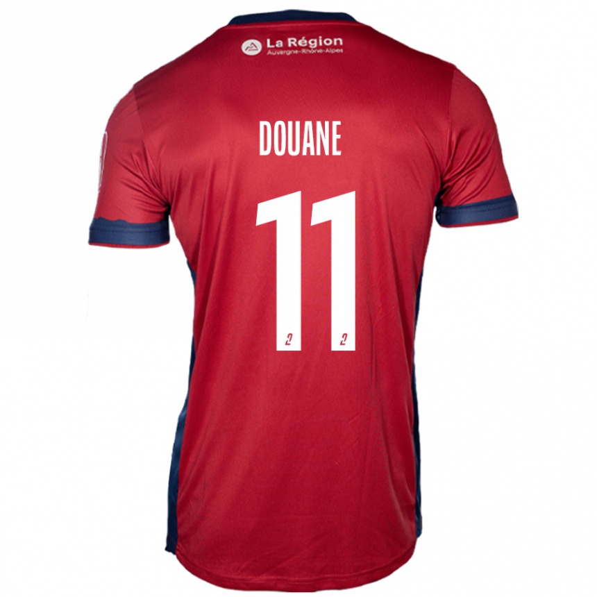 Kids Football Maïdine Douane #11 Light Burgundy Home Jersey 2024/25 T-Shirt Uk