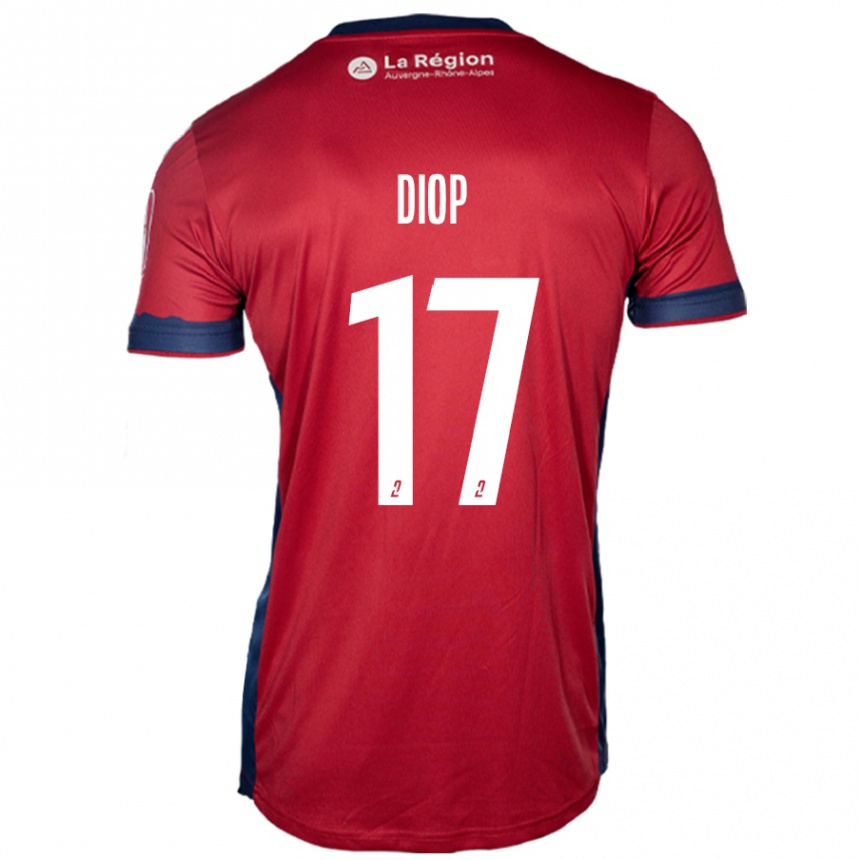 Kids Football Ousmane Diop #17 Light Burgundy Home Jersey 2024/25 T-Shirt Uk