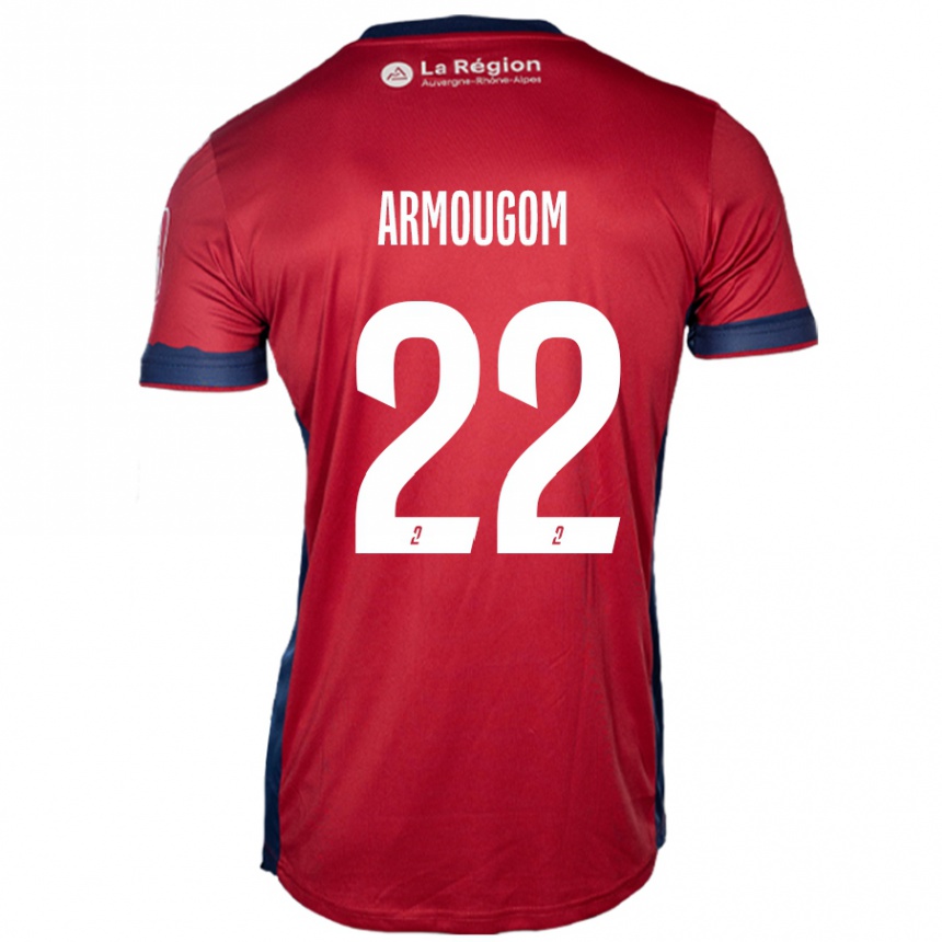 Kids Football Yoël Armougom #22 Light Burgundy Home Jersey 2024/25 T-Shirt Uk