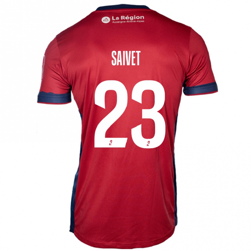 Kids Football Henri Saivet #23 Light Burgundy Home Jersey 2024/25 T-Shirt Uk