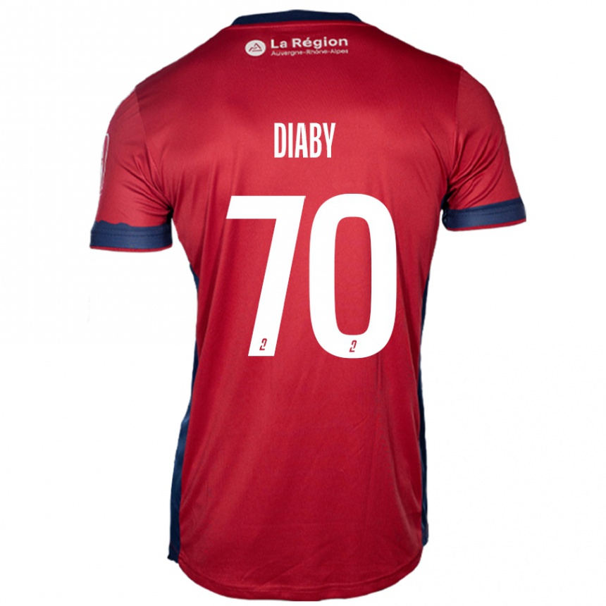 Kids Football Yadaly Diaby #70 Light Burgundy Home Jersey 2024/25 T-Shirt Uk