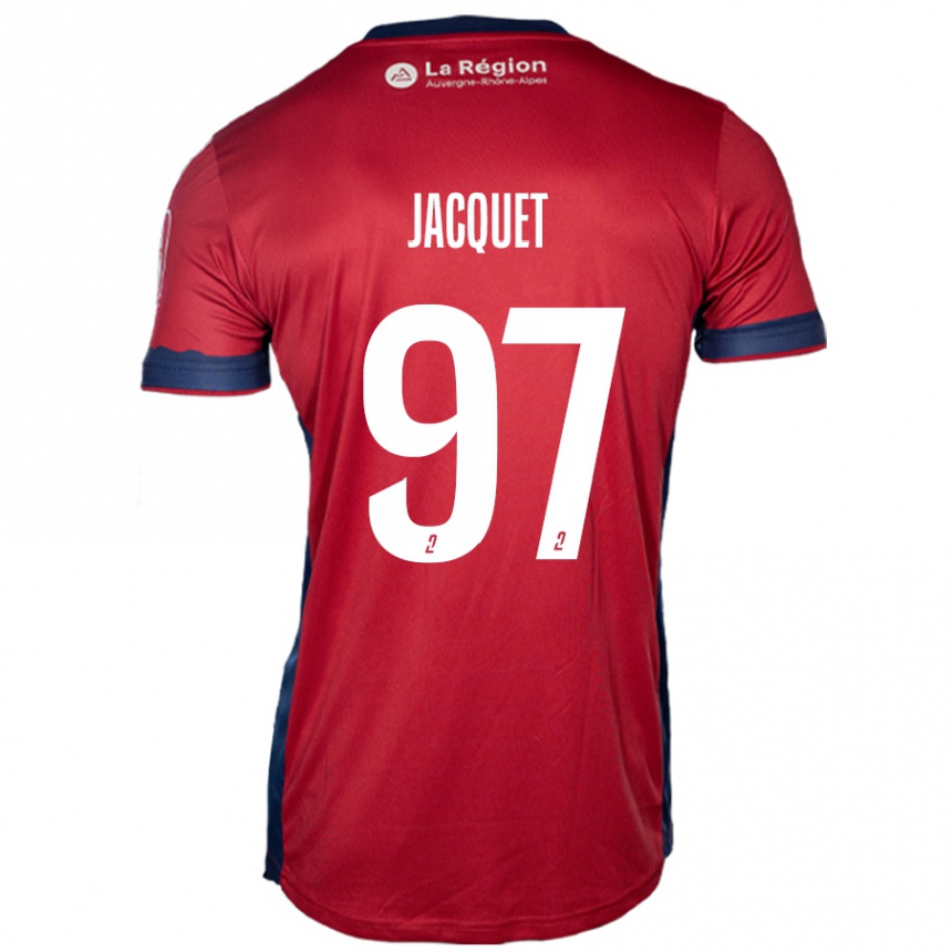 Kids Football Jérémy Jacquet #97 Light Burgundy Home Jersey 2024/25 T-Shirt Uk