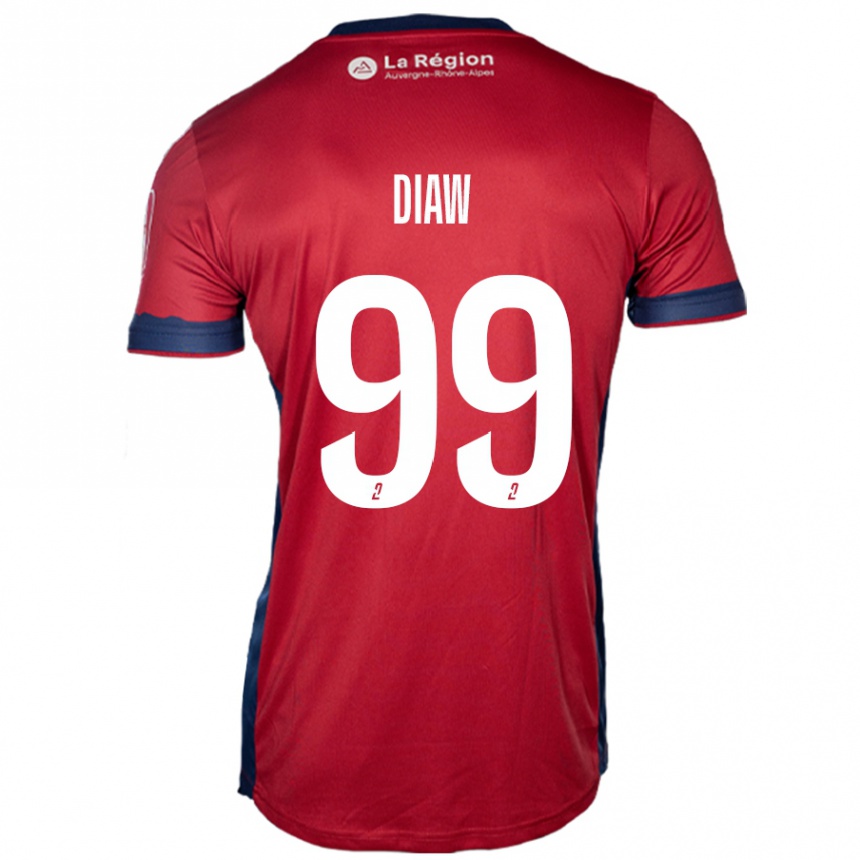 Kids Football Mory Diaw #99 Light Burgundy Home Jersey 2024/25 T-Shirt Uk