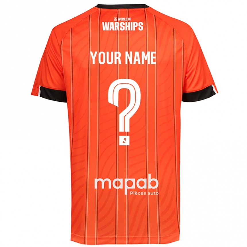 Kids Football Your Name #0 Orange Home Jersey 2024/25 T-Shirt Uk