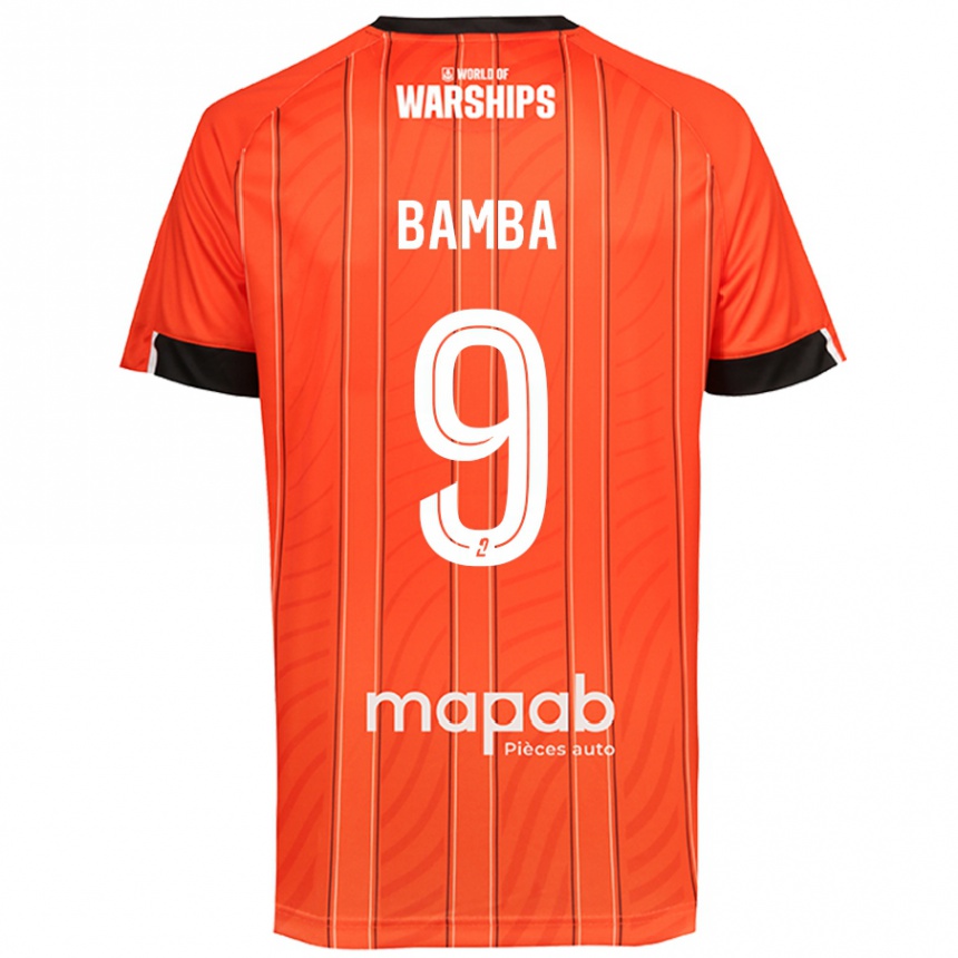 Kids Football Mohamed Bamba #9 Orange Home Jersey 2024/25 T-Shirt Uk