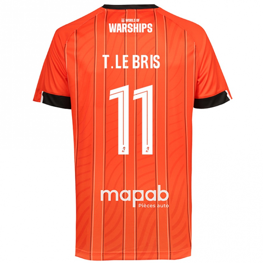 Kids Football Théo Le Bris #11 Orange Home Jersey 2024/25 T-Shirt Uk