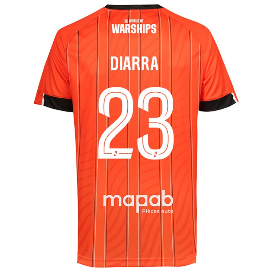 Kids Football Stéphane Diarra #23 Orange Home Jersey 2024/25 T-Shirt Uk