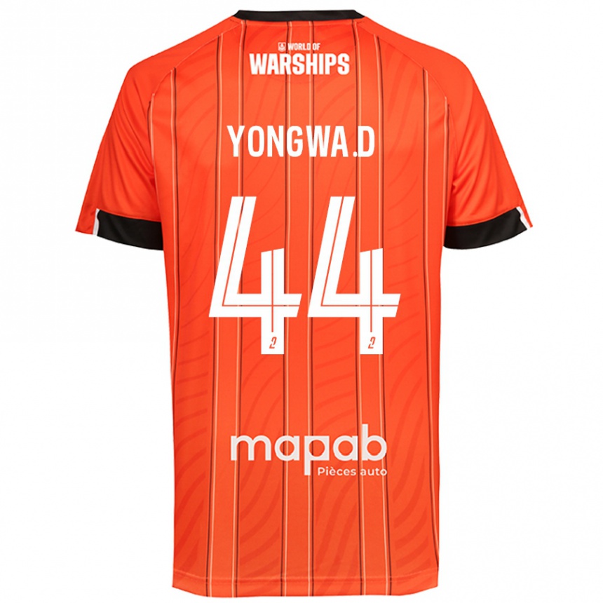 Kids Football Darlin Yongwa #44 Orange Home Jersey 2024/25 T-Shirt Uk