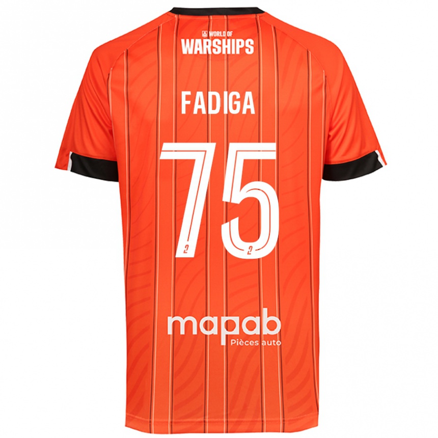 Kids Football Bandiougou Fadiga #75 Orange Home Jersey 2024/25 T-Shirt Uk