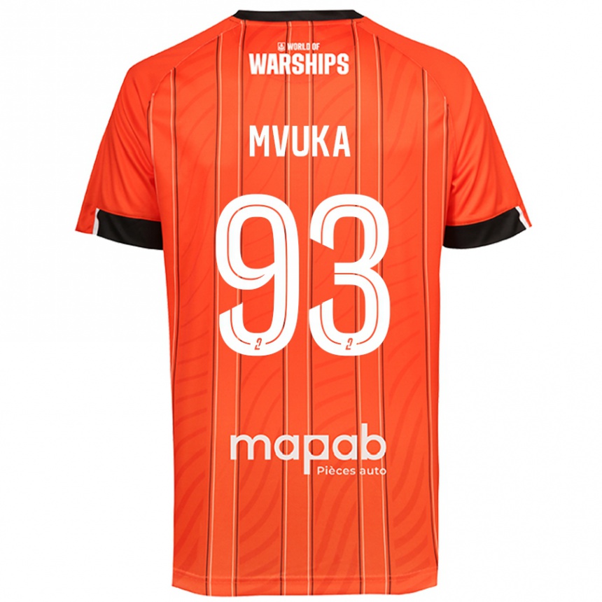 Kids Football Joel Mvuka #93 Orange Home Jersey 2024/25 T-Shirt Uk