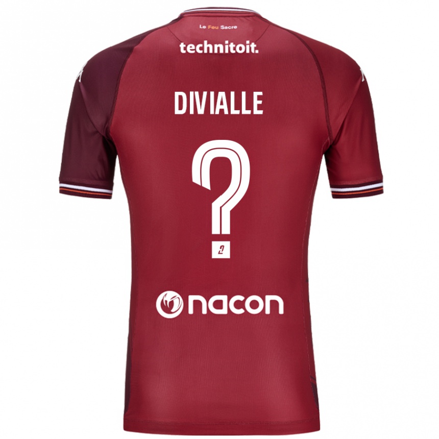 Kids Football Charles Divialle #0 Red Granata Home Jersey 2024/25 T-Shirt Uk