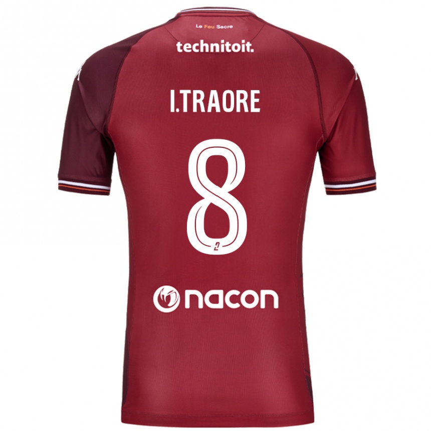 Kids Football Ismaël Traoré #8 Red Granata Home Jersey 2024/25 T-Shirt Uk