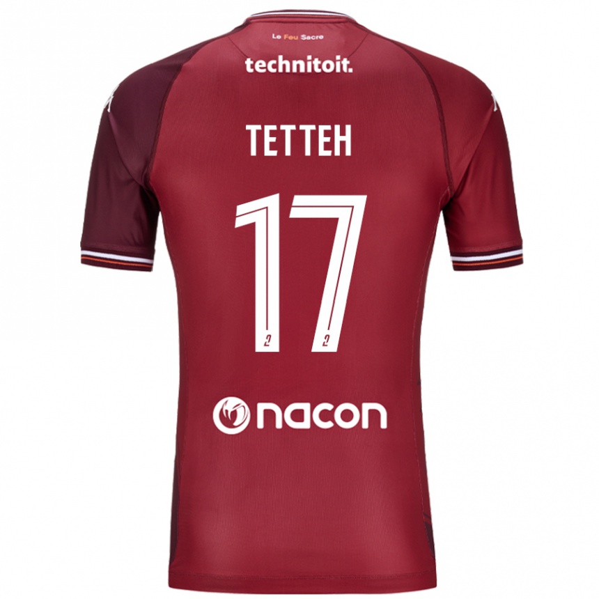 Kids Football Benjamin Tetteh #17 Red Granata Home Jersey 2024/25 T-Shirt Uk