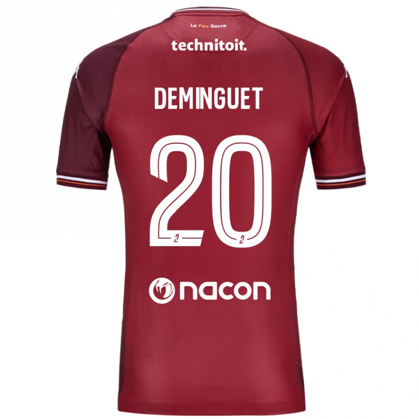 Kids Football Jessy Deminguet #20 Red Granata Home Jersey 2024/25 T-Shirt Uk