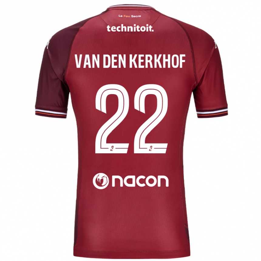 Kids Football Kevin Van Den Kerkhof #22 Red Granata Home Jersey 2024/25 T-Shirt Uk