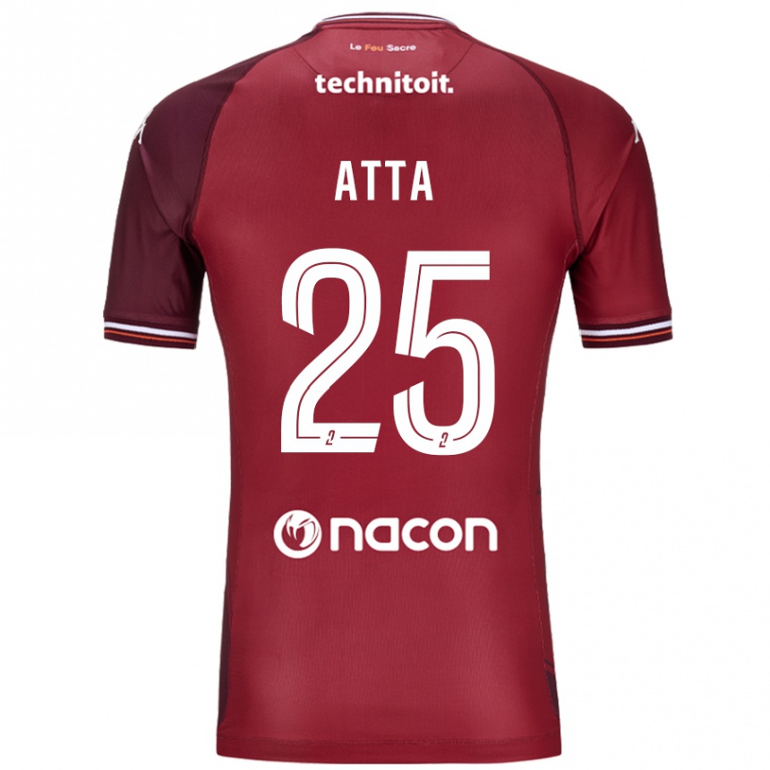 Kids Football Arthur Atta #25 Red Granata Home Jersey 2024/25 T-Shirt Uk