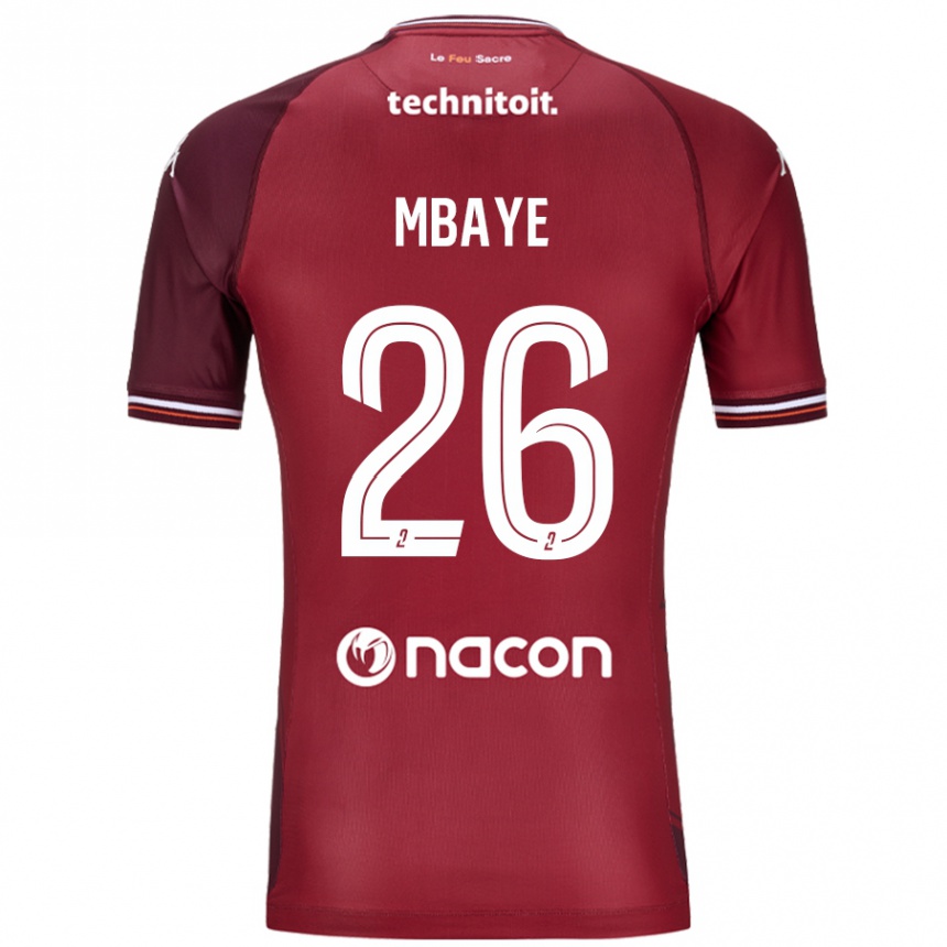 Kids Football Malick Mbaye #26 Red Granata Home Jersey 2024/25 T-Shirt Uk