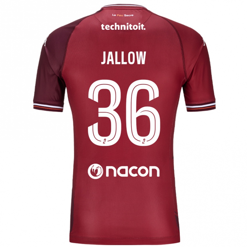 Kids Football Ablie Jallow #36 Red Granata Home Jersey 2024/25 T-Shirt Uk