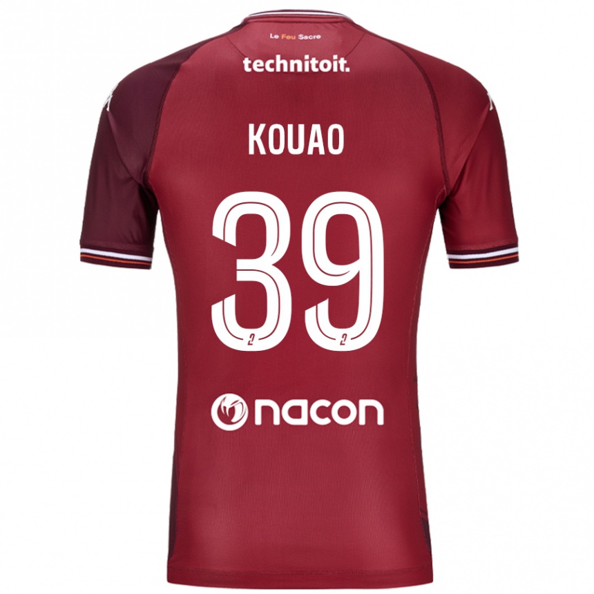 Kids Football Koffi Kouao #39 Red Granata Home Jersey 2024/25 T-Shirt Uk