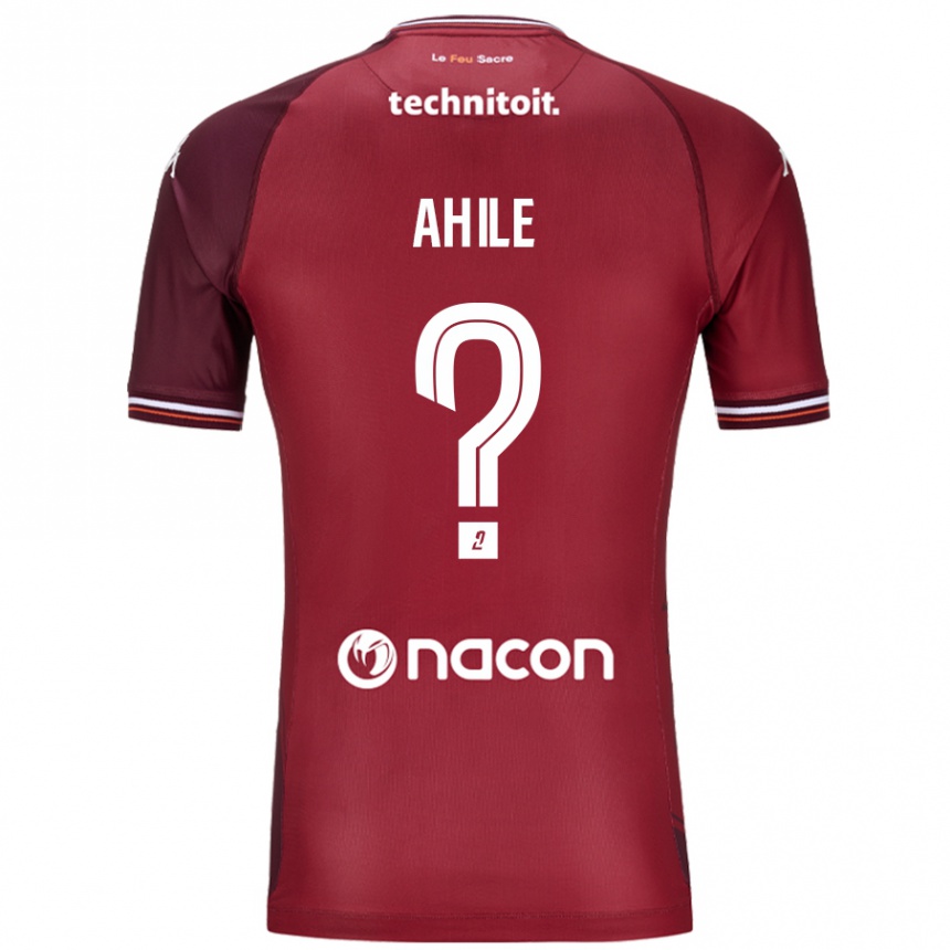 Kids Football Tanguy Ahile #0 Red Granata Home Jersey 2024/25 T-Shirt Uk