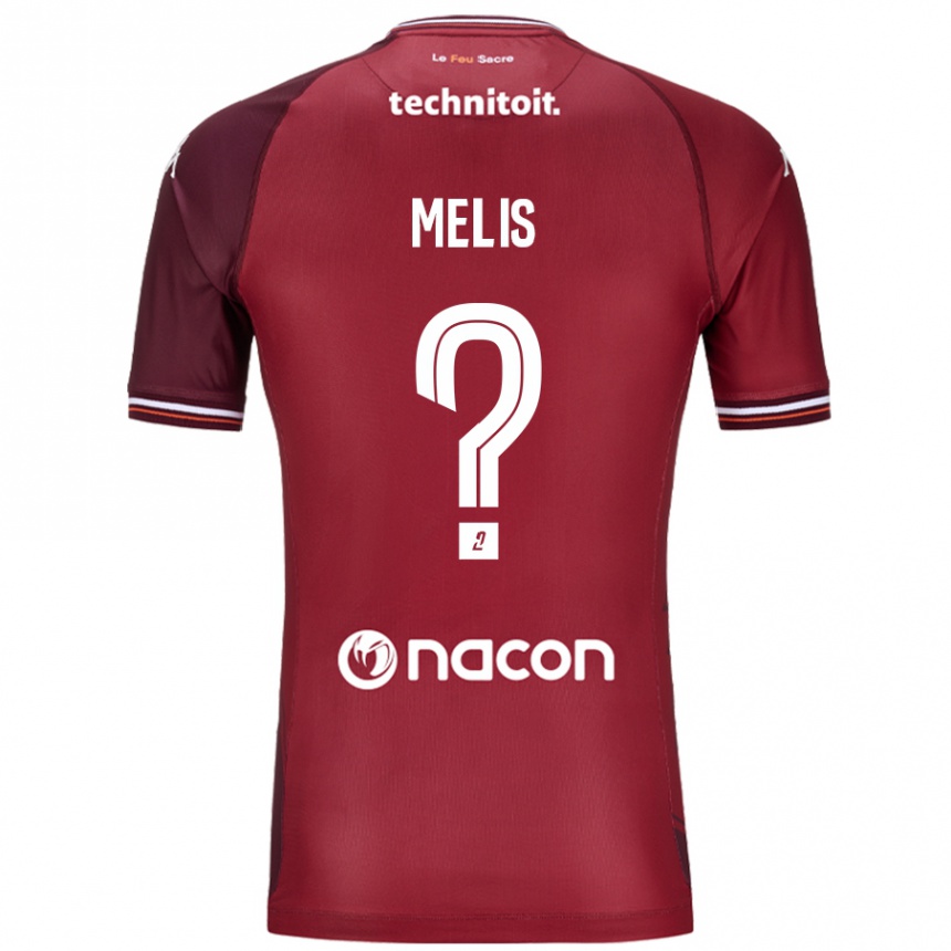 Kids Football Antonin Melis #0 Red Granata Home Jersey 2024/25 T-Shirt Uk