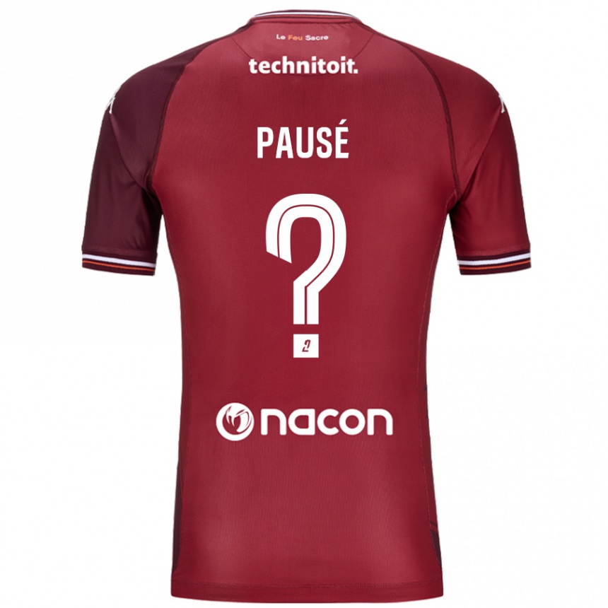 Kids Football Luca Pausé #0 Red Granata Home Jersey 2024/25 T-Shirt Uk