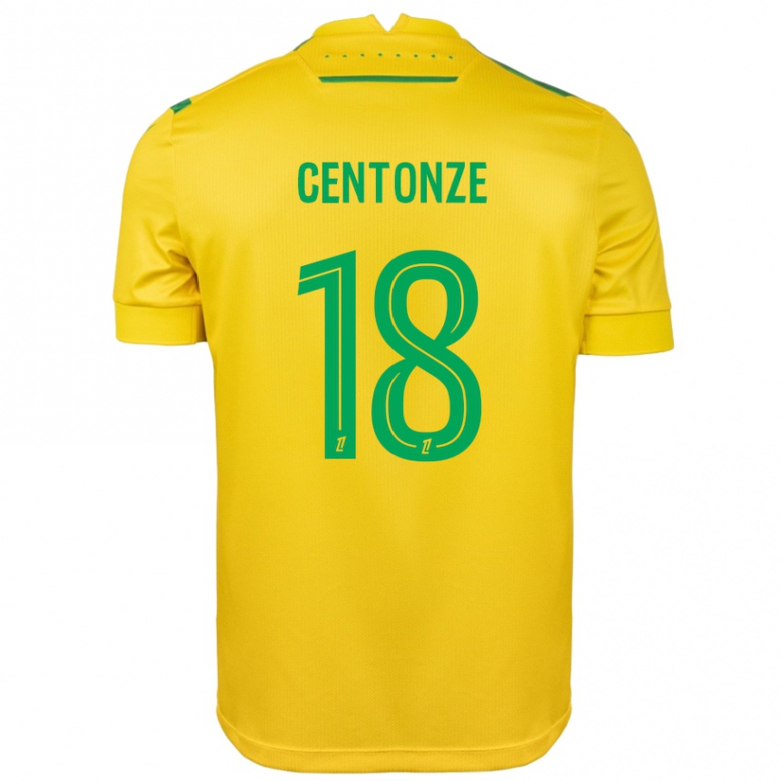 Kids Football Fabien Centonze #18 Yellow Green Home Jersey 2024/25 T-Shirt Uk