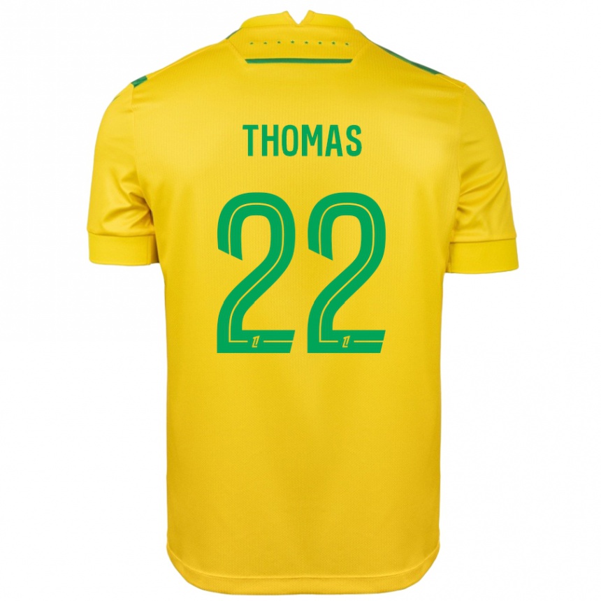 Kids Football Sorba Thomas #22 Yellow Green Home Jersey 2024/25 T-Shirt Uk