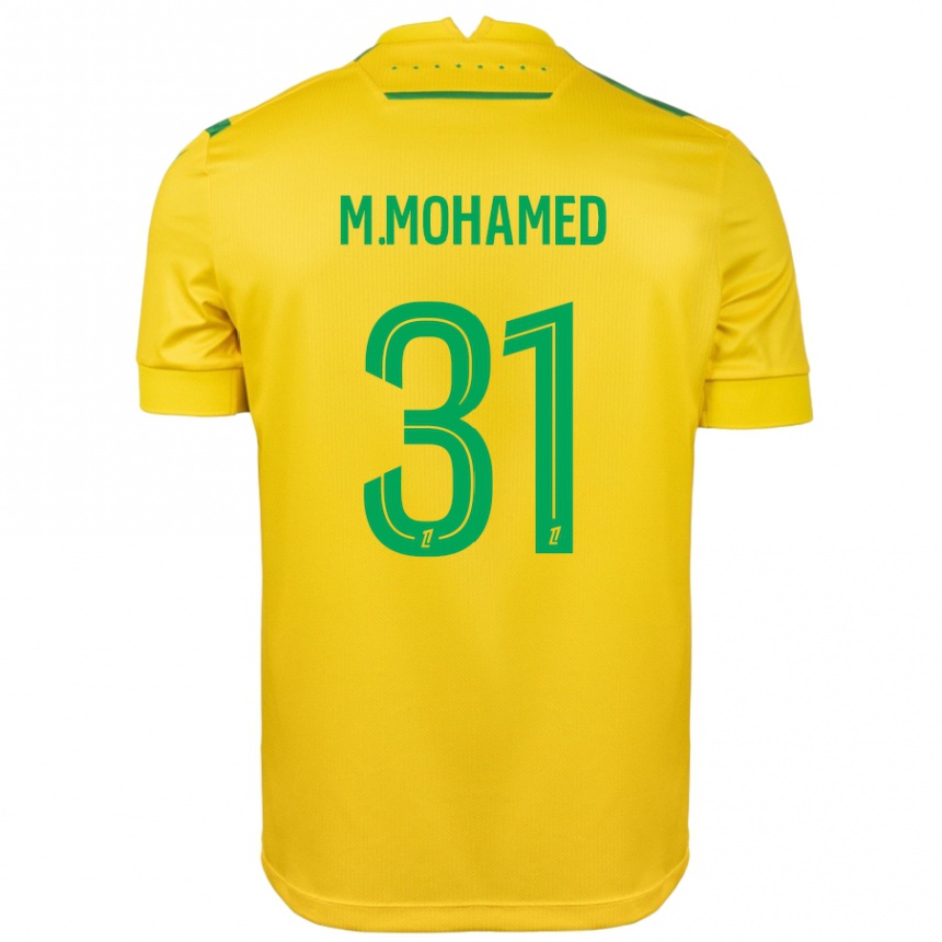 Kids Football Mostafa Mohamed #31 Yellow Green Home Jersey 2024/25 T-Shirt Uk