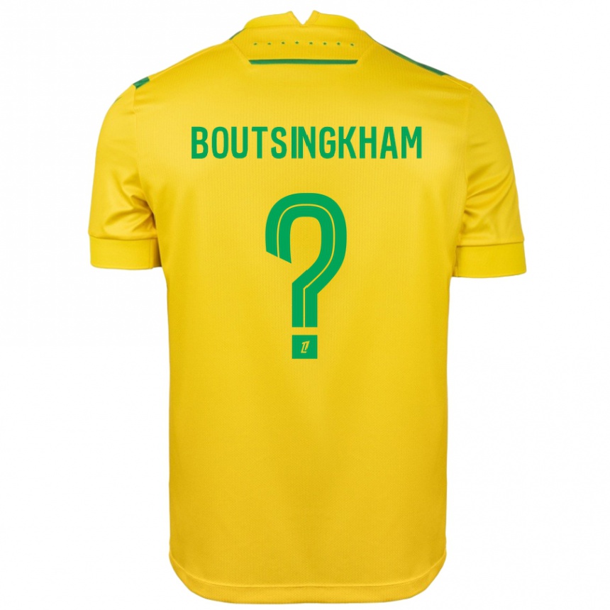 Kids Football Hugo Boutsingkham #0 Yellow Green Home Jersey 2024/25 T-Shirt Uk