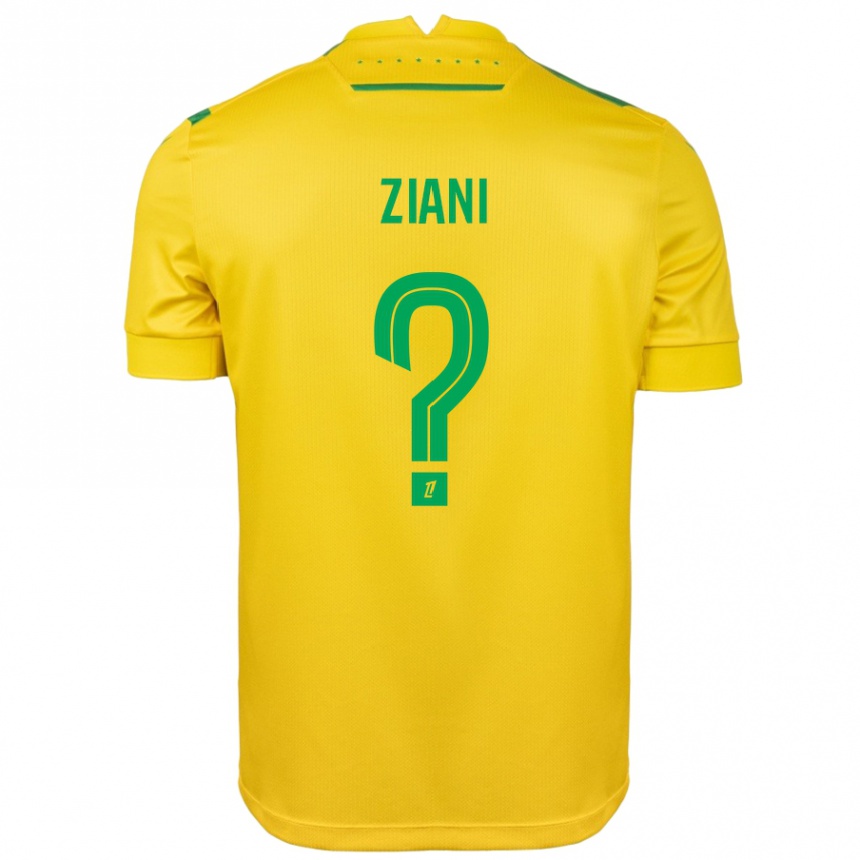 Kids Football Sacha Ziani #0 Yellow Green Home Jersey 2024/25 T-Shirt Uk