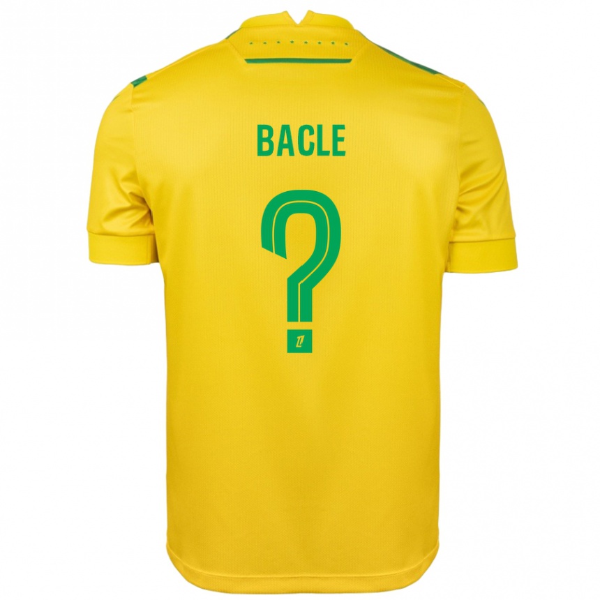 Kids Football Thomas Bacle #0 Yellow Green Home Jersey 2024/25 T-Shirt Uk