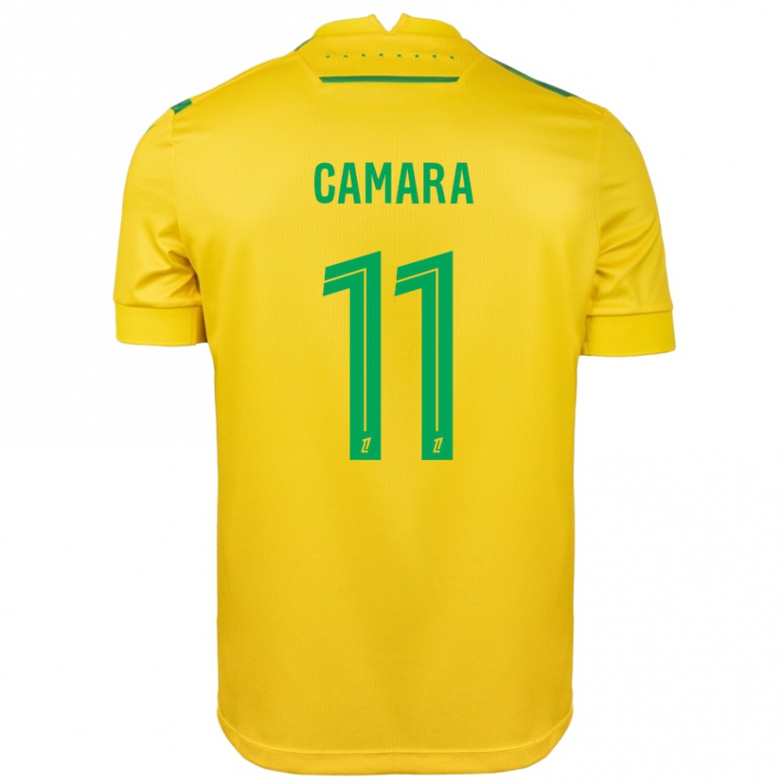 Kids Football Aboubacar Camara #11 Yellow Green Home Jersey 2024/25 T-Shirt Uk