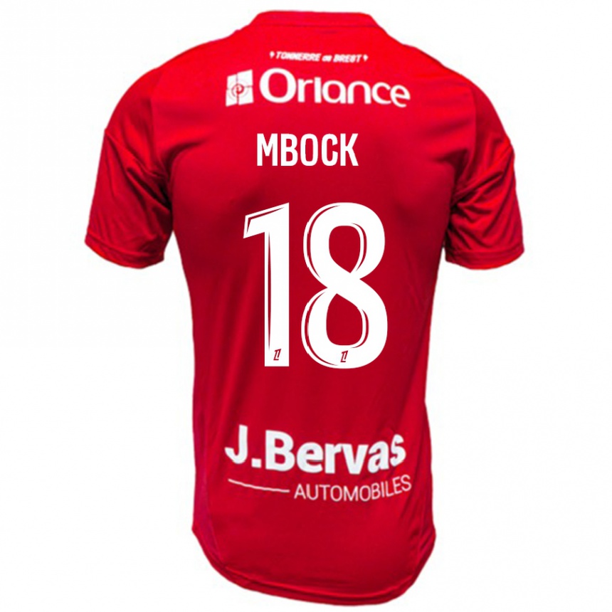 Kids Football Hianga'a Mbock #18 Red White Home Jersey 2024/25 T-Shirt Uk