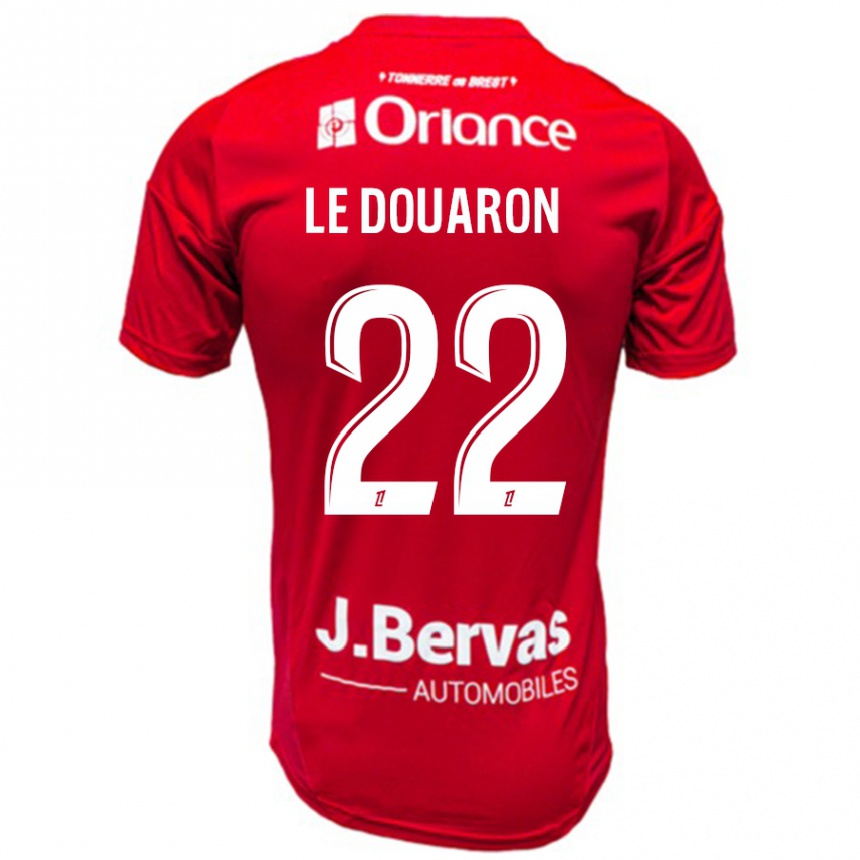 Kids Football Jérémy Le Douaron #22 Red White Home Jersey 2024/25 T-Shirt Uk