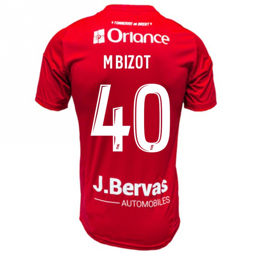 Kids Football Marco Bizot #40 Red White Home Jersey 2024/25 T-Shirt Uk