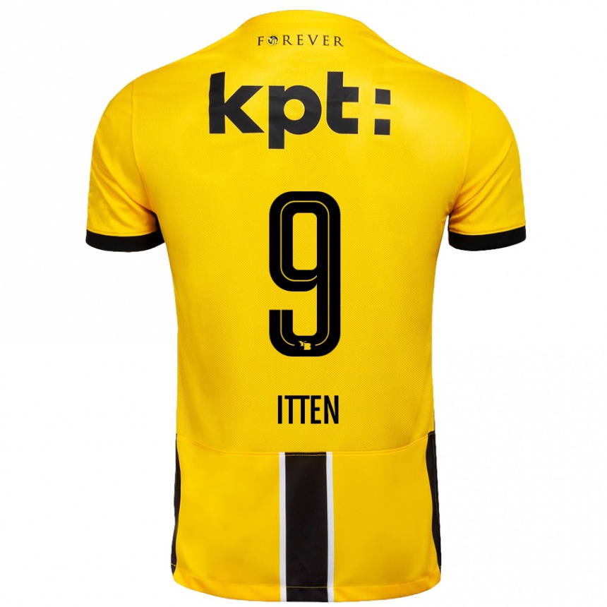 Kids Football Cedric Itten #9 Yellow Black Home Jersey 2024/25 T-Shirt Uk