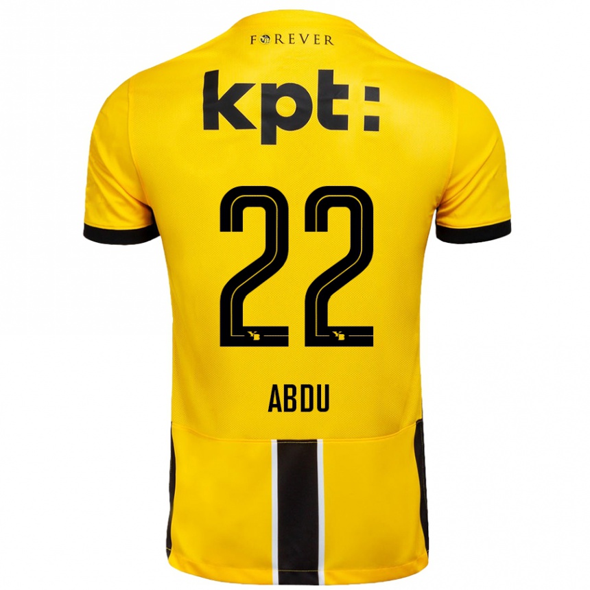 Kids Football Abdu Conté #22 Yellow Black Home Jersey 2024/25 T-Shirt Uk