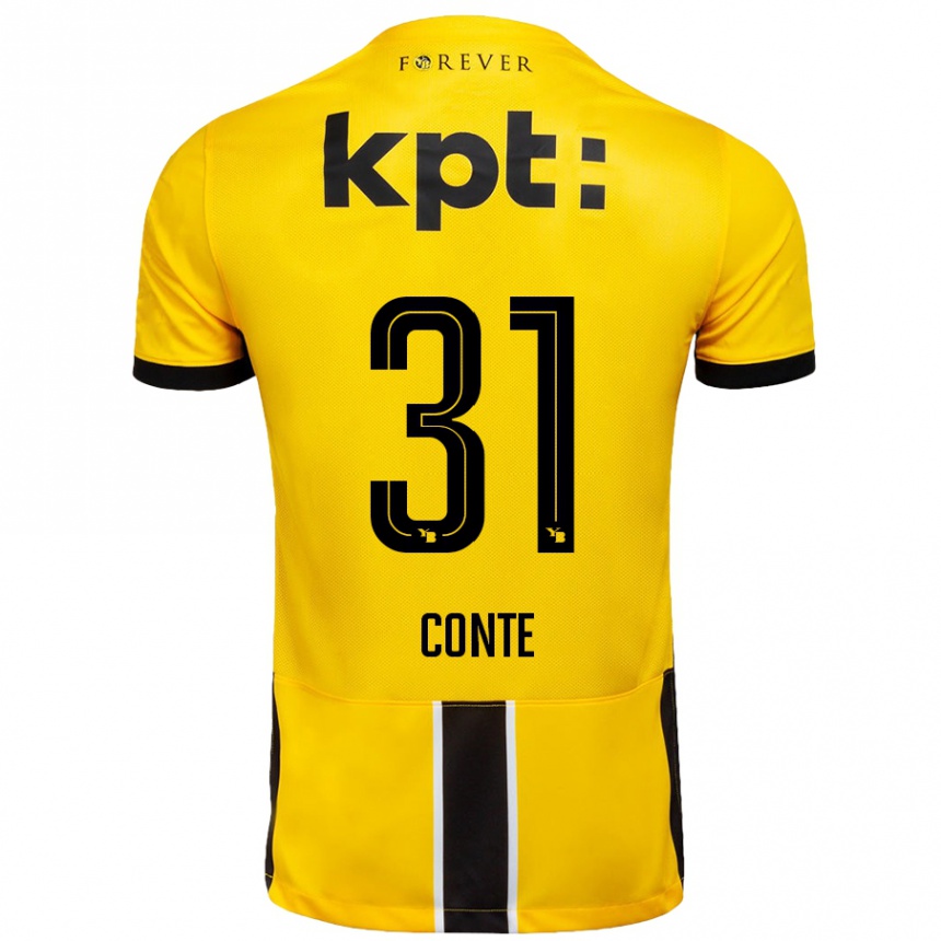 Kids Football Facinet Conte #31 Yellow Black Home Jersey 2024/25 T-Shirt Uk