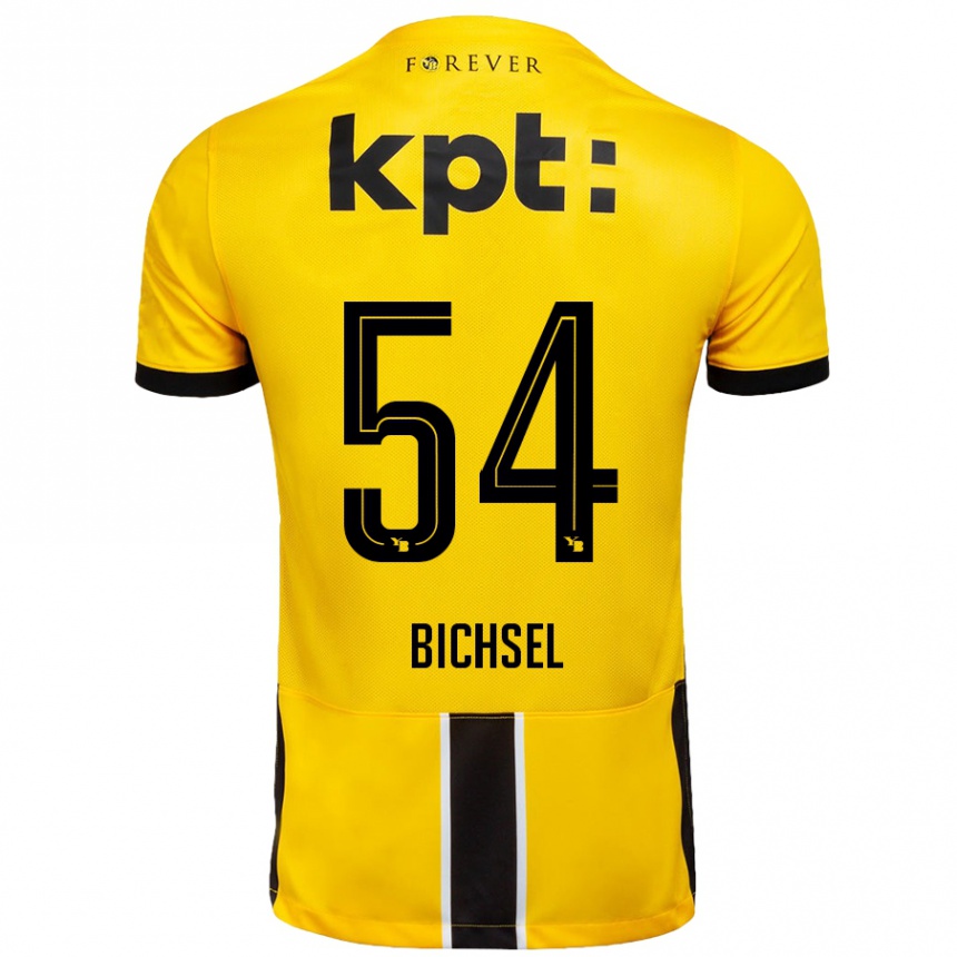 Kids Football Joel Bichsel #54 Yellow Black Home Jersey 2024/25 T-Shirt Uk