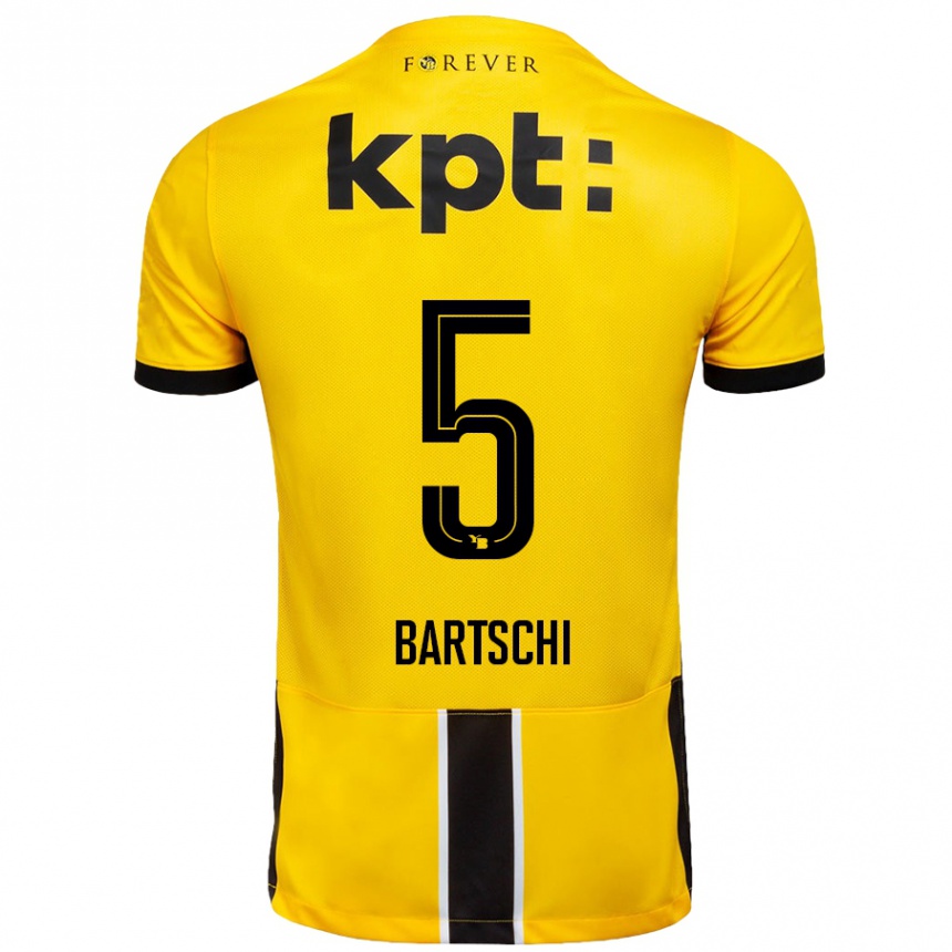 Kids Football Lorena Bärtschi #5 Yellow Black Home Jersey 2024/25 T-Shirt Uk